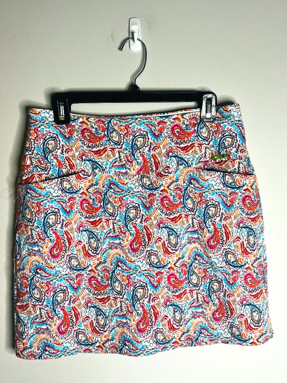 Swing Control Bright Paisley Masters Skort Golf Athleisure Pull On Preppy Sz 10